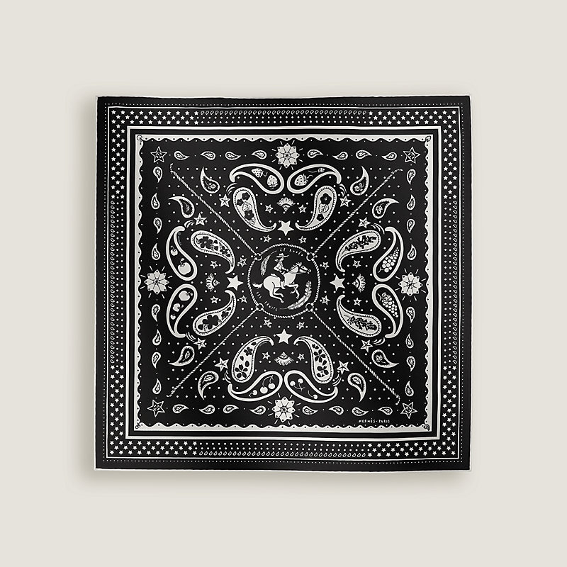 Le Rodeo des Fruits bandana 55 - Black | Hermès Mainland China